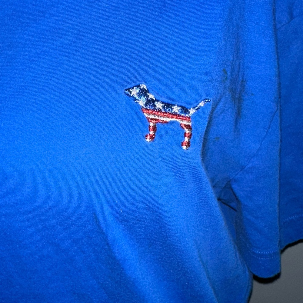 PINK Victoria's Secret Blue Short Sleeve Tee - Picture 7 of 7